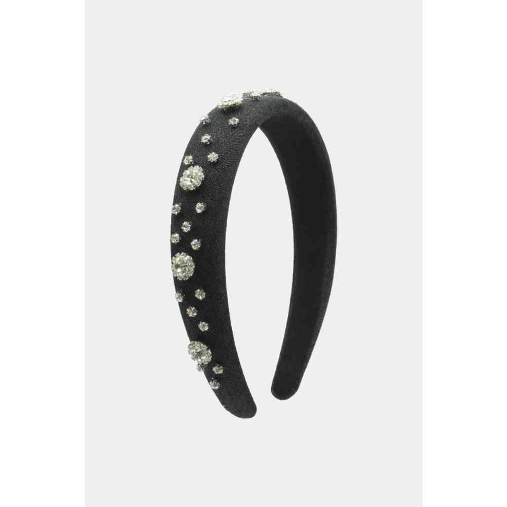 Voodoo Vixen - Crystal Embellished Black Haarband - Zwart